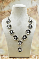Flower Power Stone Cluster Necklaces-Necklaces-Krush Kandy, Women's Online Fashion Boutique Located in Phoenix, Arizona (Scottsdale Area)