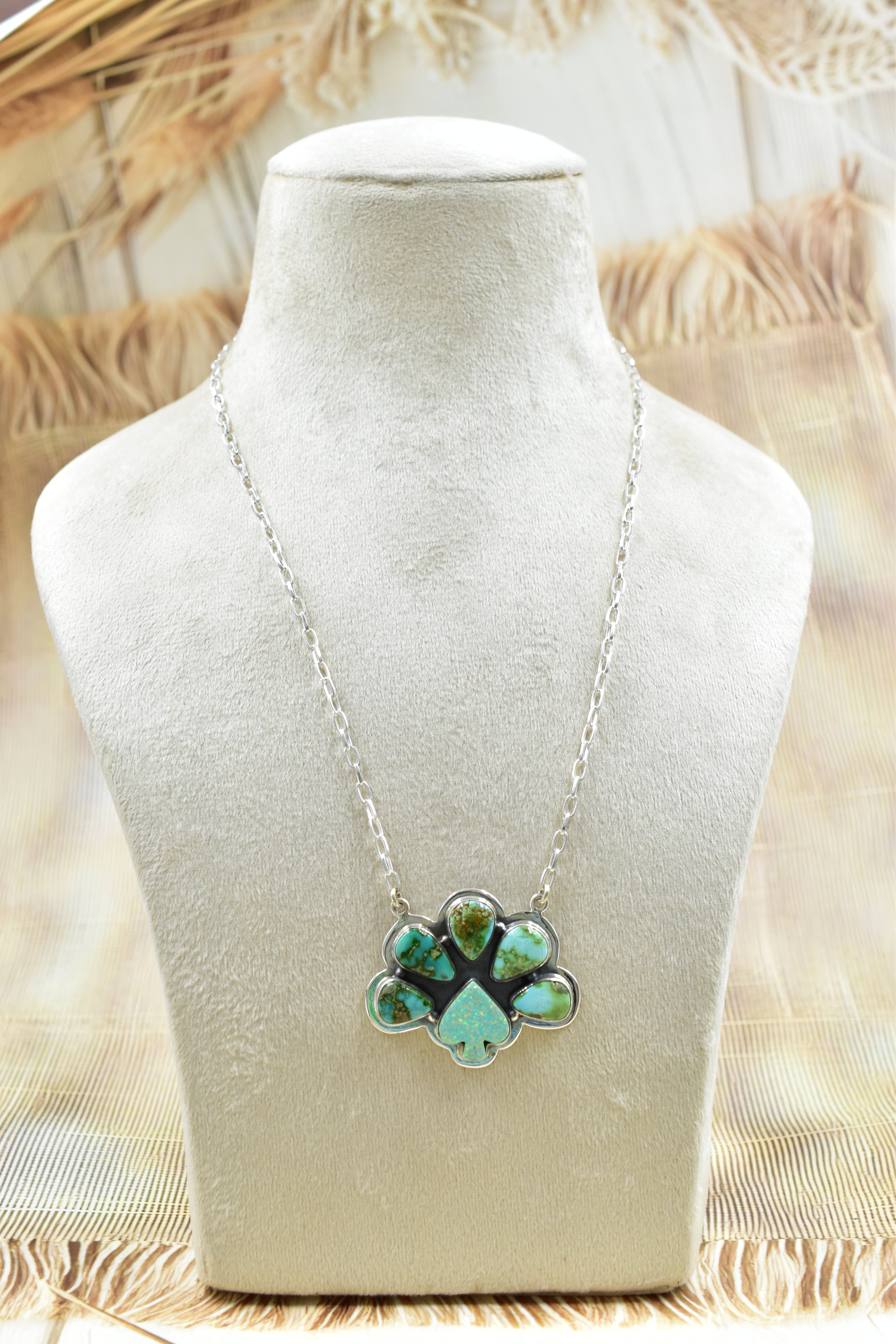 Into The Wild Spade Stone Cluster Necklaces-Necklaces-Krush Kandy, Women's Online Fashion Boutique Located in Phoenix, Arizona (Scottsdale Area)