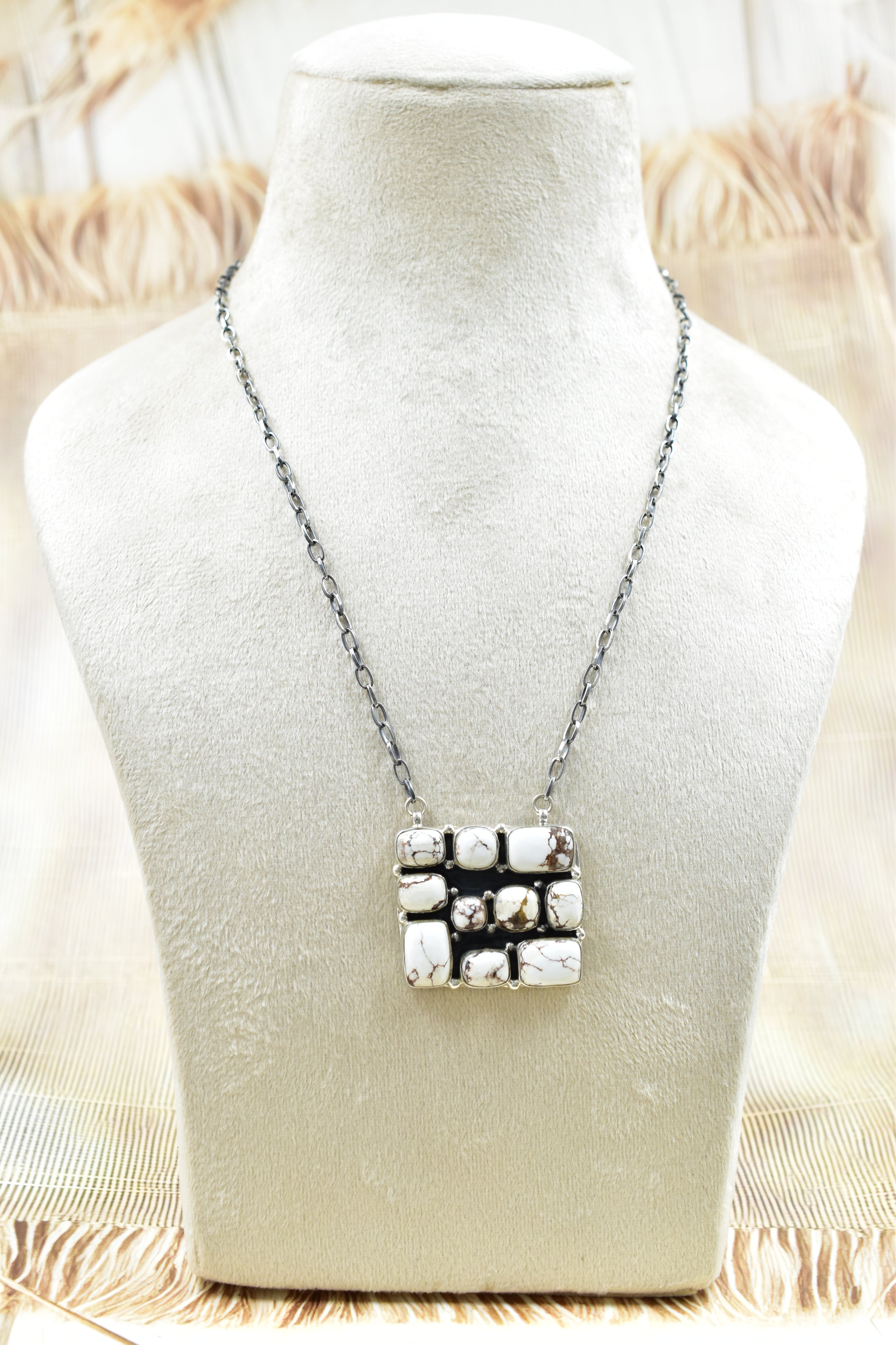 Kandy Bar Stone Cluster Necklaces-Necklaces-Krush Kandy, Women's Online Fashion Boutique Located in Phoenix, Arizona (Scottsdale Area)
