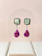 One of a Kind Desert Jasper Slab Earrings-Earrings-Krush Kandy, Women's Online Fashion Boutique Located in Phoenix, Arizona (Scottsdale Area)