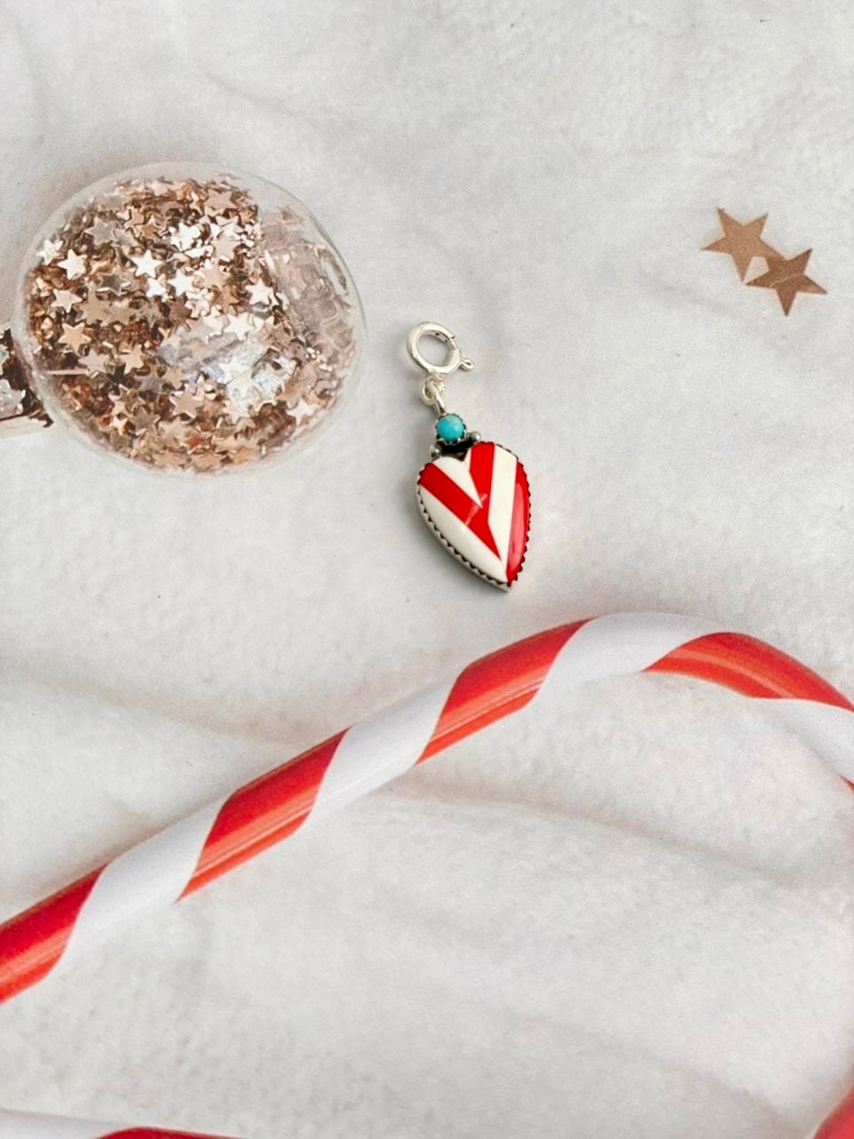 Holly Jolly Red & White Christmas Charms-Charms & Pendants-Krush Kandy, Women's Online Fashion Boutique Located in Phoenix, Arizona (Scottsdale Area)