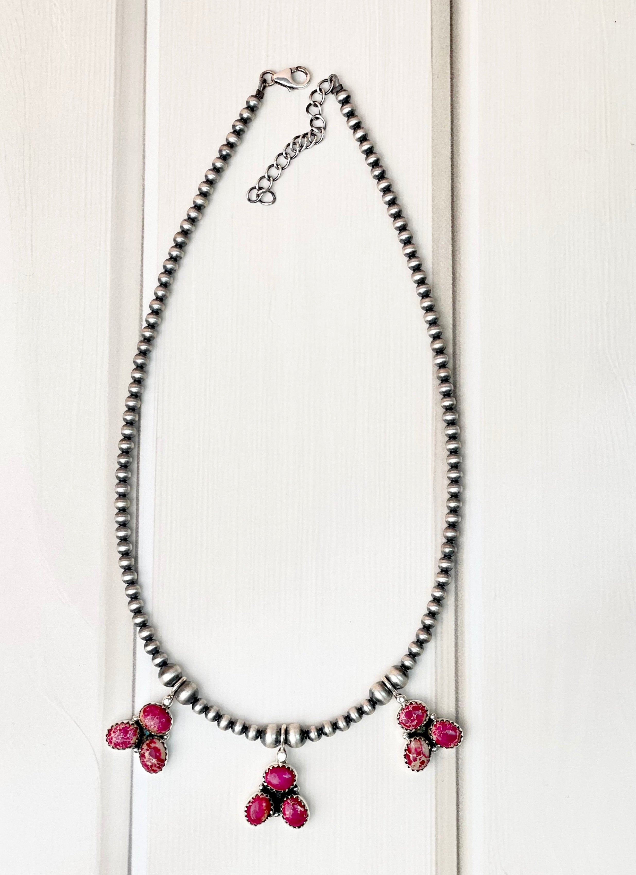 Southwest Desert Jasper Pearl Necklace-Necklaces-Krush Kandy, Women's Online Fashion Boutique Located in Phoenix, Arizona (Scottsdale Area)
