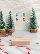 Holly Jolly Red & White Christmas Earrings-Earrings-Krush Kandy, Women's Online Fashion Boutique Located in Phoenix, Arizona (Scottsdale Area)