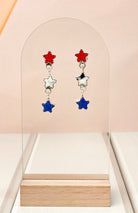 Glimmering Patriot Stars Earrings-Earrings-Krush Kandy, Women's Online Fashion Boutique Located in Phoenix, Arizona (Scottsdale Area)