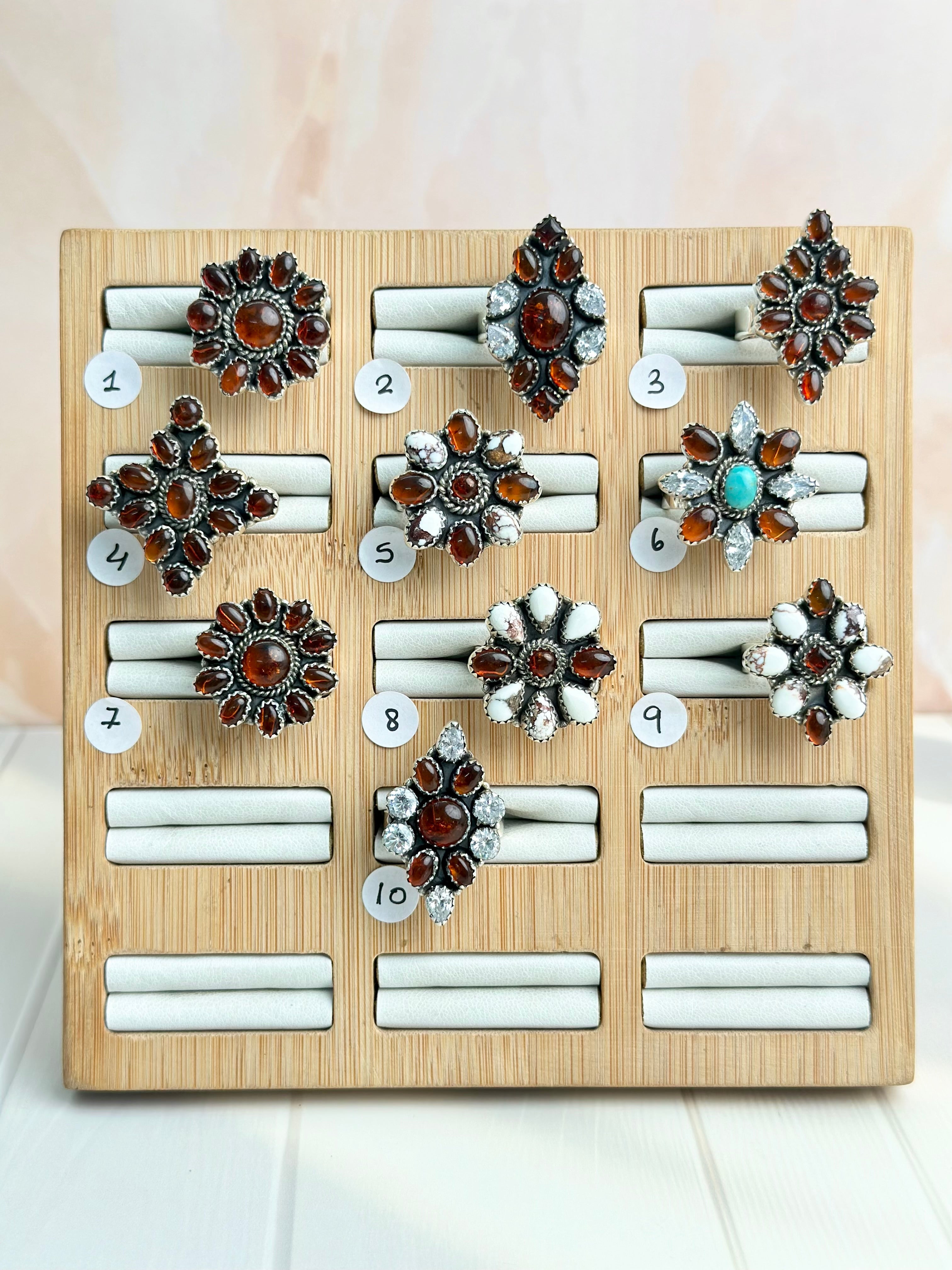 Amber & Crystal One of a Kind Rings-Rings-Krush Kandy, Women's Online Fashion Boutique Located in Phoenix, Arizona (Scottsdale Area)