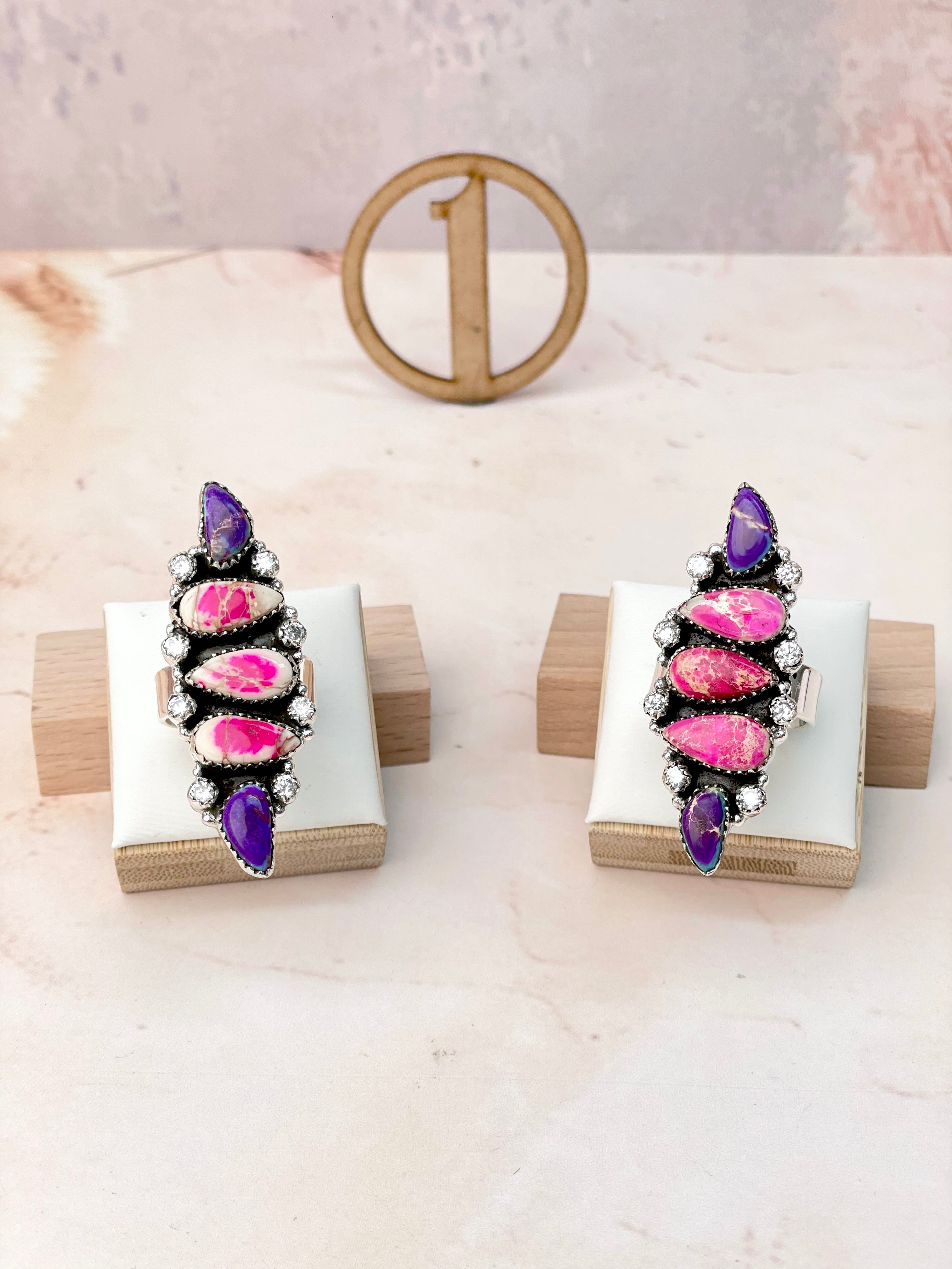 Jasper and CZ Crawler Rings-Rings-Krush Kandy, Women's Online Fashion Boutique Located in Phoenix, Arizona (Scottsdale Area)