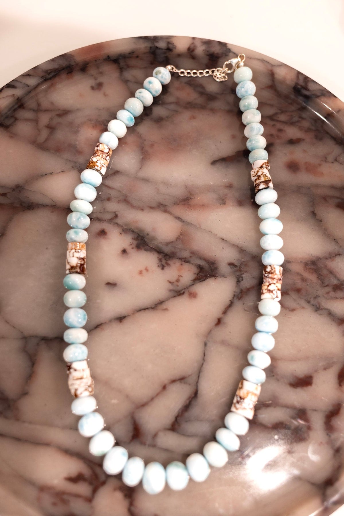 Elite Baddie Coastal Breeze Aqua & Earth Beaded Necklacef.jpeg