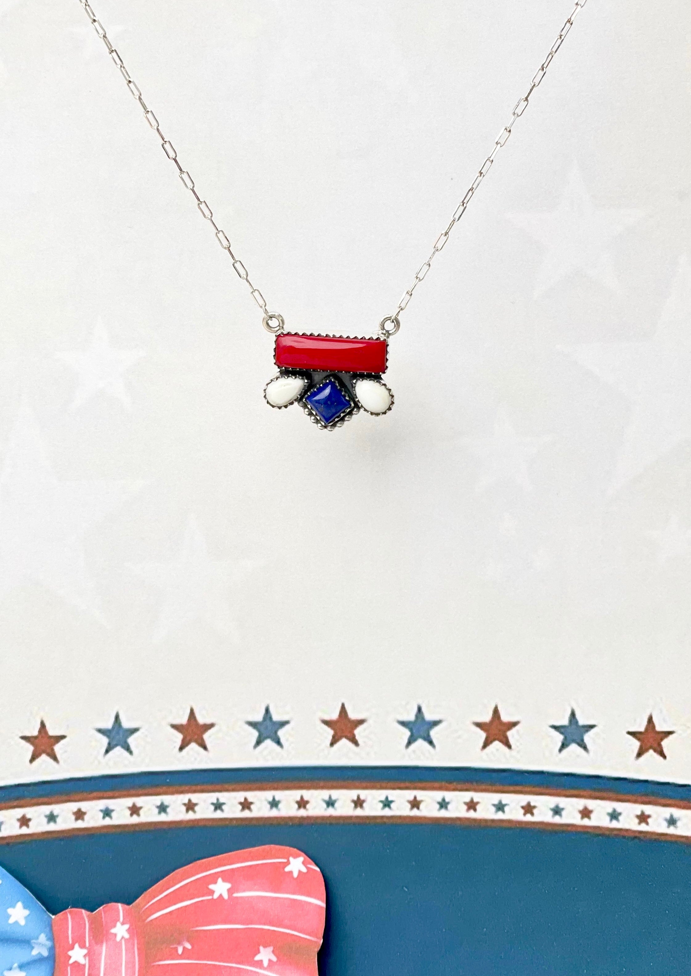 Liberty Lapis Lasso Necklace-Necklaces-Krush Kandy, Women's Online Fashion Boutique Located in Phoenix, Arizona (Scottsdale Area)