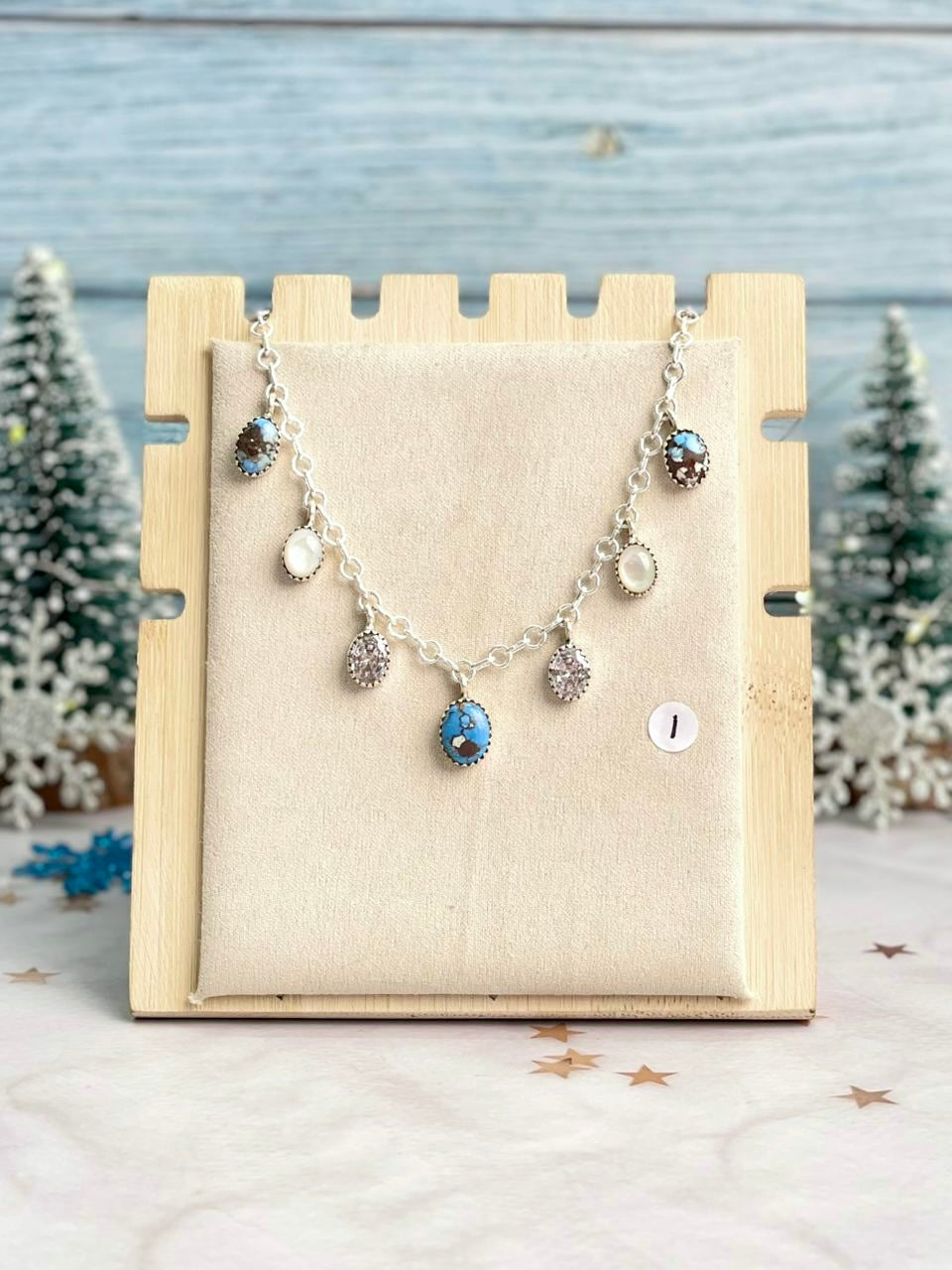 Winter Frost Golden Hills Stone Drops Necklace-Necklaces-Krush Kandy, Women's Online Fashion Boutique Located in Phoenix, Arizona (Scottsdale Area)