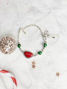 Christmas in Kandyland Bow Charm Bracelet-Bracelets-Krush Kandy, Women's Online Fashion Boutique Located in Phoenix, Arizona (Scottsdale Area)