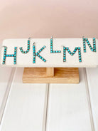 Turquoise Sterling Silver Personalized Initial Pendant-Pendant Necklaces-Krush Kandy, Women's Online Fashion Boutique Located in Phoenix, Arizona (Scottsdale Area)