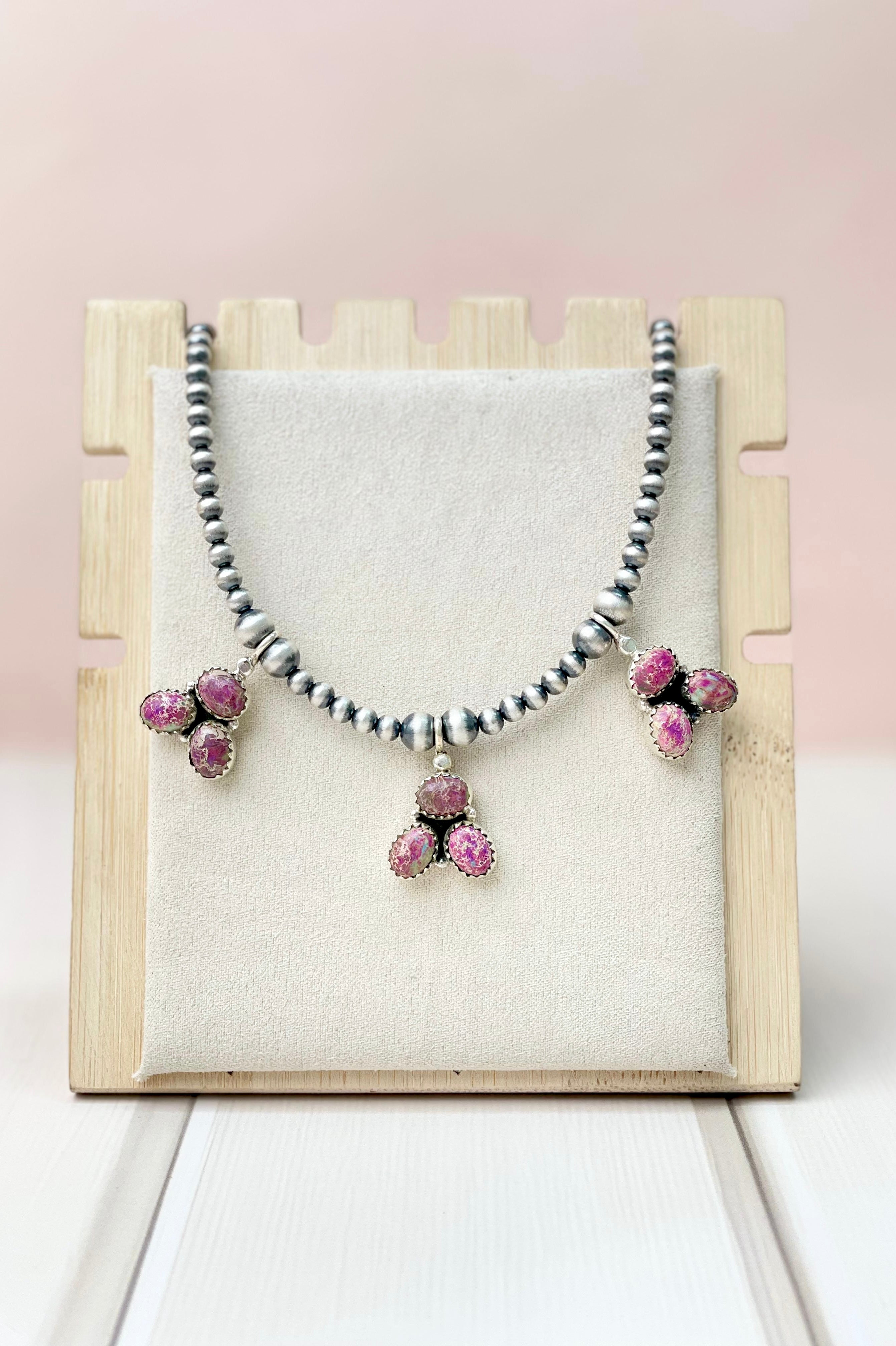 Southwest Desert Jasper Pearl Necklace-Necklaces-Krush Kandy, Women's Online Fashion Boutique Located in Phoenix, Arizona (Scottsdale Area)