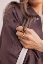 Vintage Tiger's Eye Slab Ring-Jewelry-Krush Kandy, Women's Online Fashion Boutique Located in Phoenix, Arizona (Scottsdale Area)