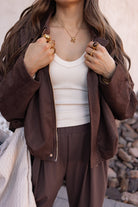 Simply Chic Luxe Suede Jacket-Jackets-Krush Kandy, Women's Online Fashion Boutique Located in Phoenix, Arizona (Scottsdale Area)