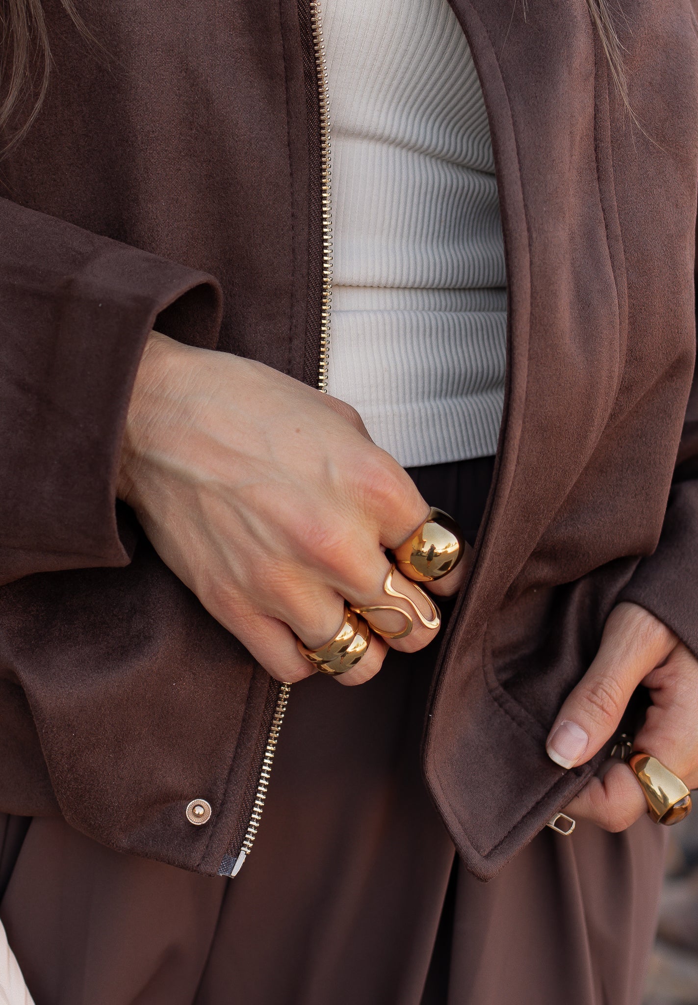 Stainless Steel Irregular Minimalist Band Ring-Jewelry-Krush Kandy, Women's Online Fashion Boutique Located in Phoenix, Arizona (Scottsdale Area)