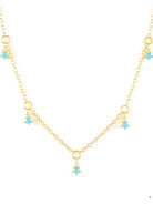 Dainty Turquoise Droplet Vintage Necklace-Necklaces-Krush Kandy, Women's Online Fashion Boutique Located in Phoenix, Arizona (Scottsdale Area)