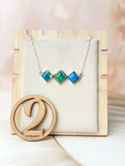 Peacock Dahlia One Of A Kind Necklaces-Necklaces-Krush Kandy, Women's Online Fashion Boutique Located in Phoenix, Arizona (Scottsdale Area)