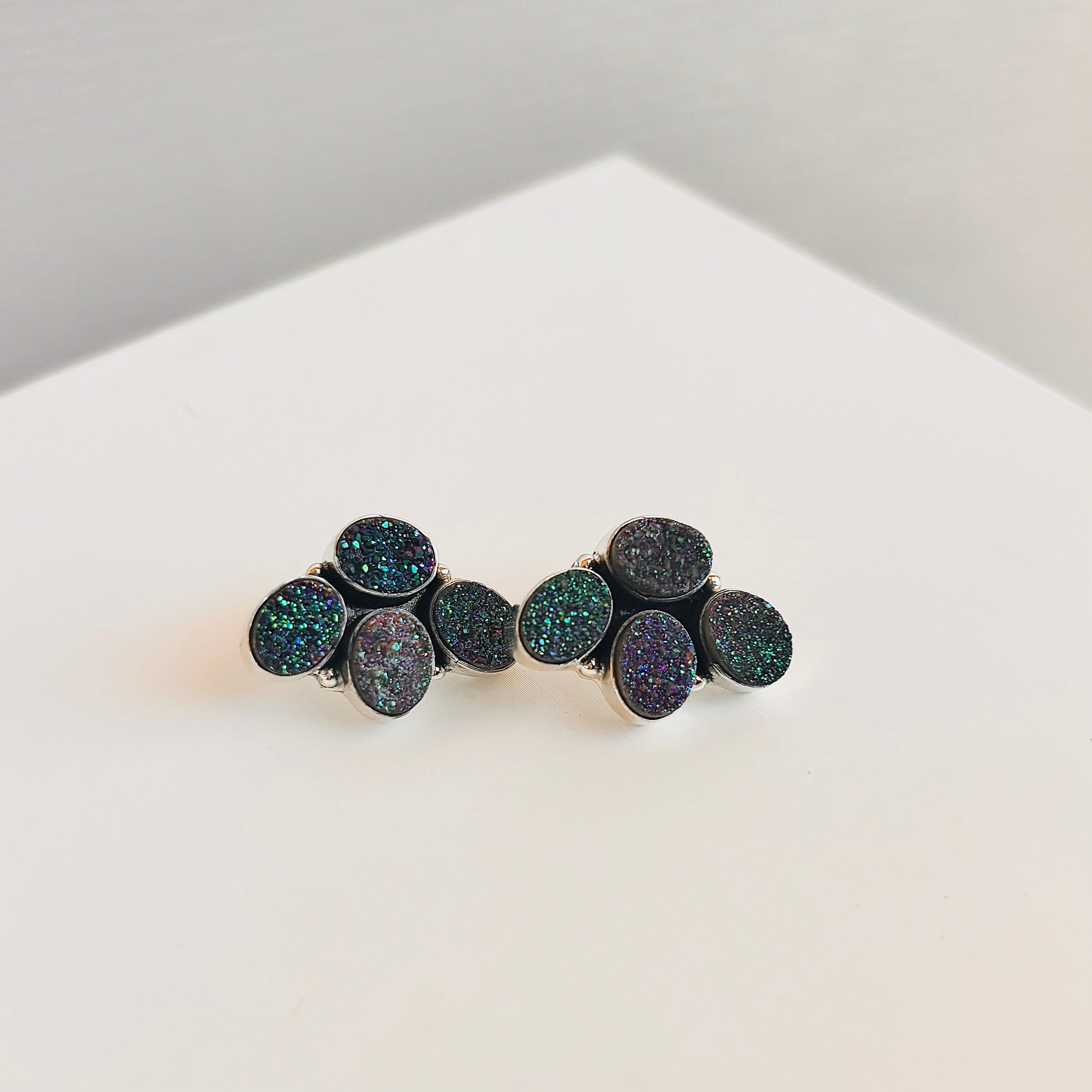 Little Druzy Cluster Stud Earrings-Stud Earrings-Krush Kandy, Women's Online Fashion Boutique Located in Phoenix, Arizona (Scottsdale Area)