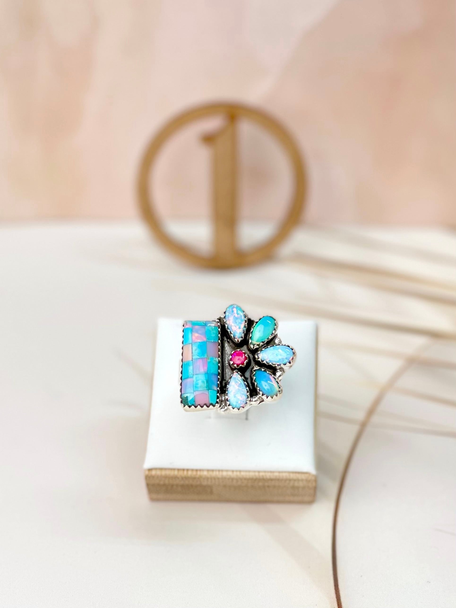 Mystical Checkered Rings-Rings-Krush Kandy, Women's Online Fashion Boutique Located in Phoenix, Arizona (Scottsdale Area)