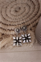 Stone Concho Blossom Earrings-Drop Earrings-Krush Kandy, Women's Online Fashion Boutique Located in Phoenix, Arizona (Scottsdale Area)