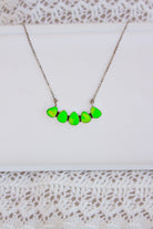 Neon Green Aurora Stone Necklace-Chain Necklaces-Krush Kandy, Women's Online Fashion Boutique Located in Phoenix, Arizona (Scottsdale Area)