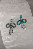 Stone Bliss Sterling Silver Bow Earrings-Stud Earrings-Krush Kandy, Women's Online Fashion Boutique Located in Phoenix, Arizona (Scottsdale Area)