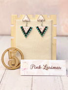 Solstice Edge Stone Drop Earrings MADE TO ORDER-Earrings-Krush Kandy, Women's Online Fashion Boutique Located in Phoenix, Arizona (Scottsdale Area)