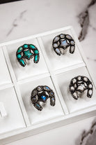 Horseshoe & Star Stone Cluster Ring-Cluster Rings-Krush Kandy, Women's Online Fashion Boutique Located in Phoenix, Arizona (Scottsdale Area)