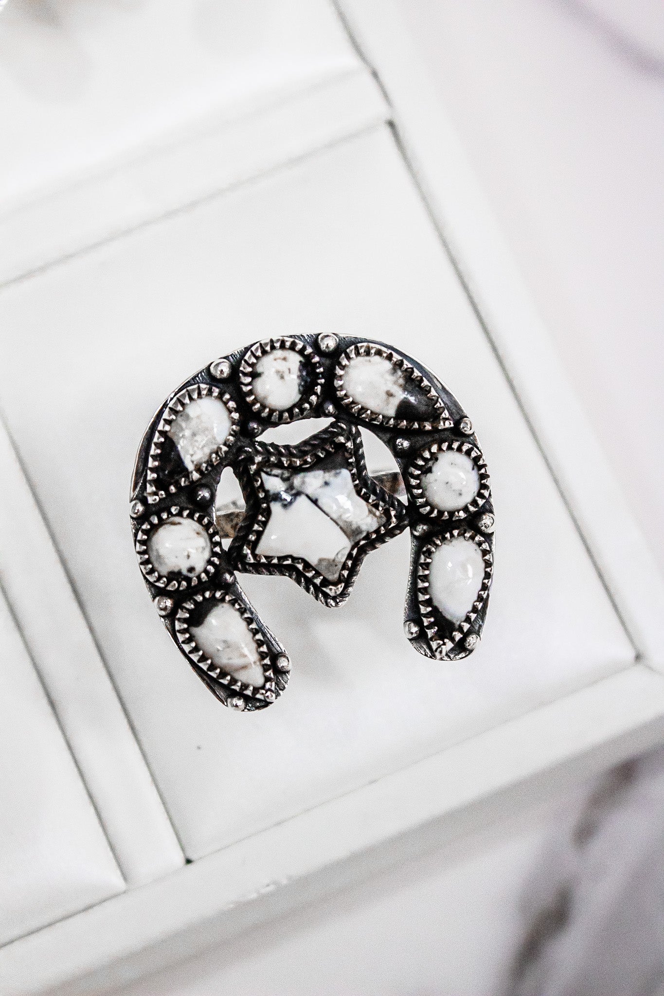 Horseshoe & Star Stone Cluster Ring-Cluster Rings-Krush Kandy, Women's Online Fashion Boutique Located in Phoenix, Arizona (Scottsdale Area)