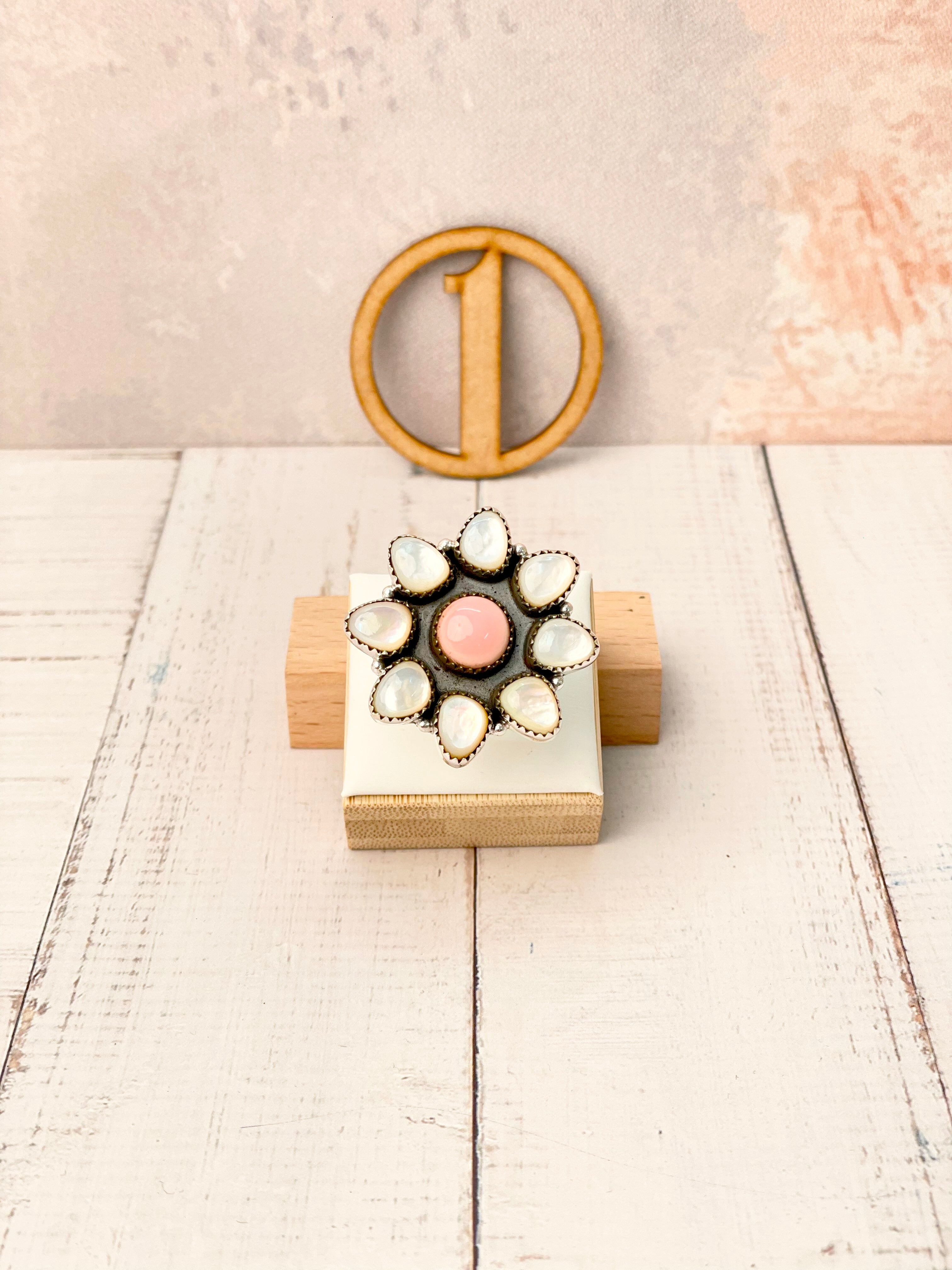 Multi White Shell Cluster Rings-Rings-Krush Kandy, Women's Online Fashion Boutique Located in Phoenix, Arizona (Scottsdale Area)