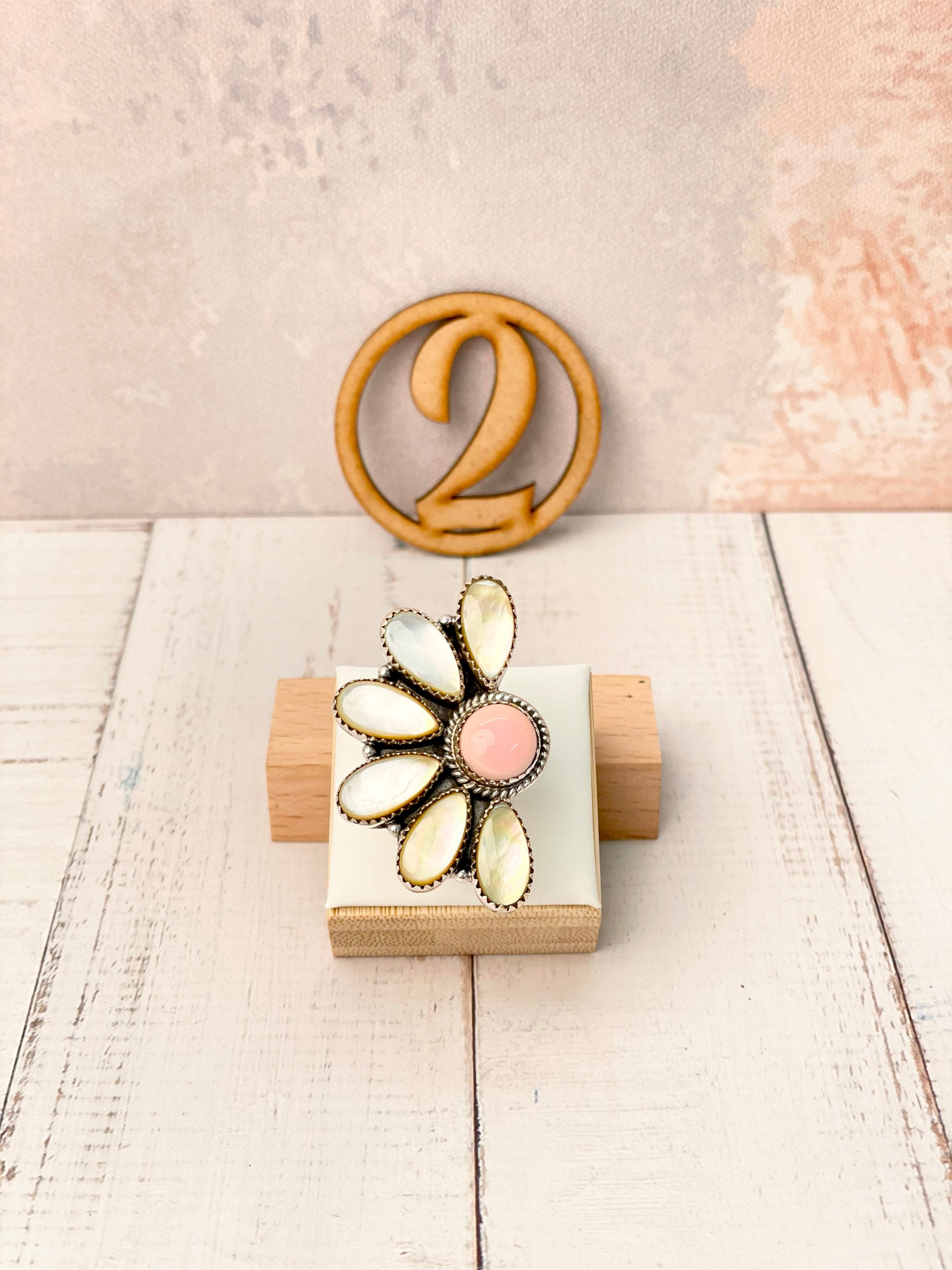 Multi White Shell Cluster Rings-Rings-Krush Kandy, Women's Online Fashion Boutique Located in Phoenix, Arizona (Scottsdale Area)