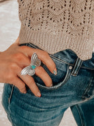Single Stone Butterfly Ring-Statement Rings-Krush Kandy, Women's Online Fashion Boutique Located in Phoenix, Arizona (Scottsdale Area)
