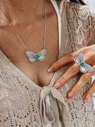 Single Stone Butterfly Ring-Statement Rings-Krush Kandy, Women's Online Fashion Boutique Located in Phoenix, Arizona (Scottsdale Area)