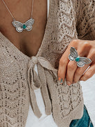 Single Stone Butterfly Ring-Statement Rings-Krush Kandy, Women's Online Fashion Boutique Located in Phoenix, Arizona (Scottsdale Area)