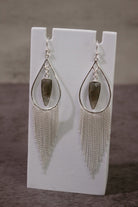 Heathers Sterling Fringe Stone Earrings-Stud Earrings-Krush Kandy, Women's Online Fashion Boutique Located in Phoenix, Arizona (Scottsdale Area)