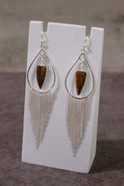 Heathers Sterling Fringe Stone Earrings-Stud Earrings-Krush Kandy, Women's Online Fashion Boutique Located in Phoenix, Arizona (Scottsdale Area)