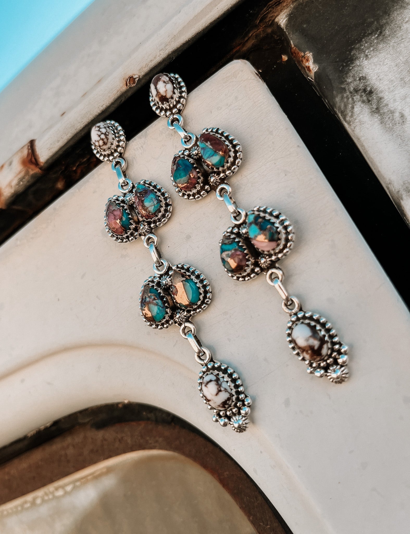 The Annaleigh Stone Drop Earrings-Drop Earrings-Krush Kandy, Women's Online Fashion Boutique Located in Phoenix, Arizona (Scottsdale Area)