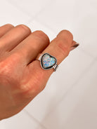 Solid Band Single Stone Ring-Statement Rings-Krush Kandy, Women's Online Fashion Boutique Located in Phoenix, Arizona (Scottsdale Area)