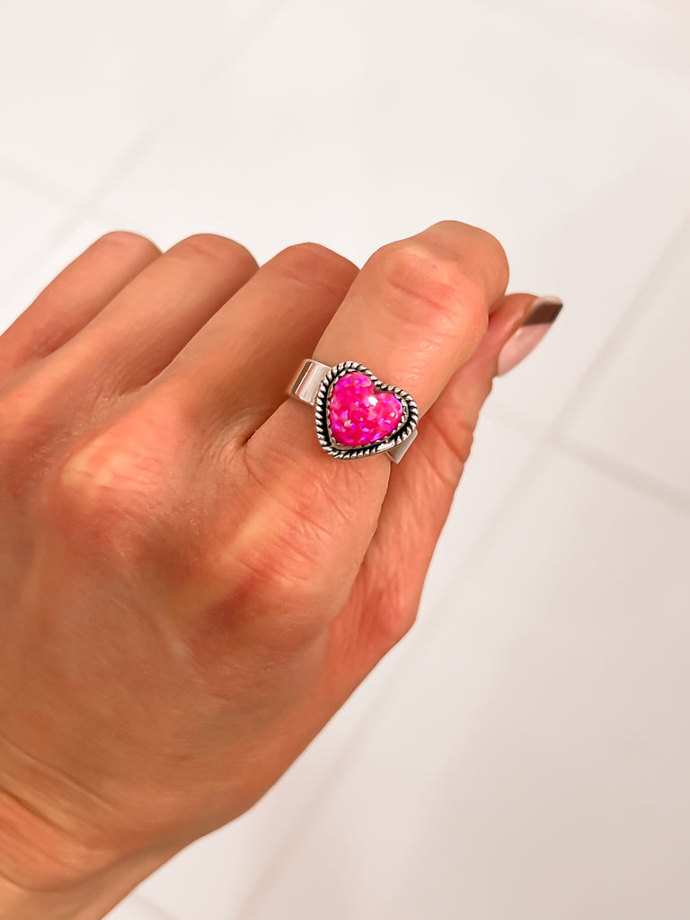 Solid Band Single Stone Ring-Statement Rings-Krush Kandy, Women's Online Fashion Boutique Located in Phoenix, Arizona (Scottsdale Area)