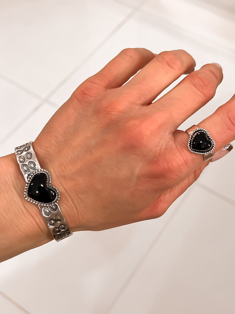 Solid Band Single Stone Ring-Statement Rings-Krush Kandy, Women's Online Fashion Boutique Located in Phoenix, Arizona (Scottsdale Area)