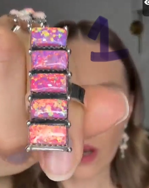 Opal Bar Cluster Stone Rings - MADE TO ORDER-Rings-Krush Kandy, Women's Online Fashion Boutique Located in Phoenix, Arizona (Scottsdale Area)