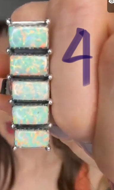 Opal Bar Cluster Stone Rings - MADE TO ORDER-Rings-Krush Kandy, Women's Online Fashion Boutique Located in Phoenix, Arizona (Scottsdale Area)