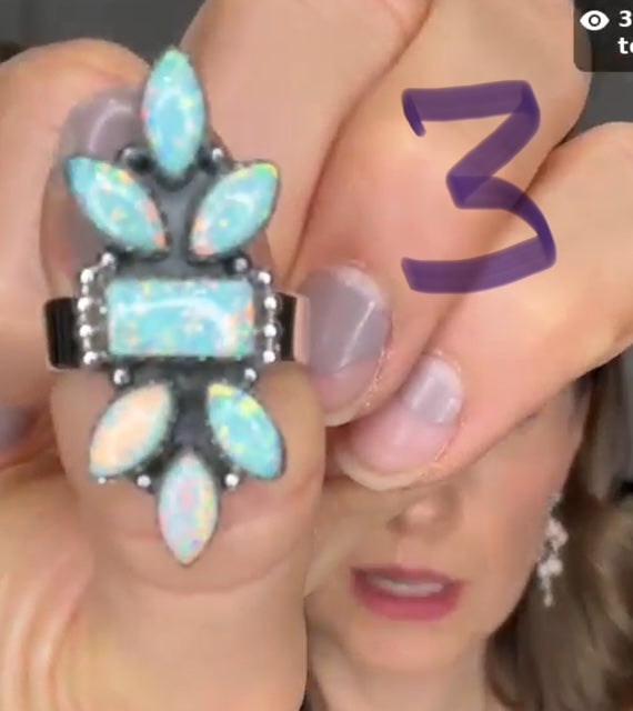 Shining Opal Crawlers-Rings-Krush Kandy, Women's Online Fashion Boutique Located in Phoenix, Arizona (Scottsdale Area)
