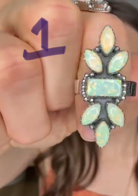 Shining Opal Crawlers-Rings-Krush Kandy, Women's Online Fashion Boutique Located in Phoenix, Arizona (Scottsdale Area)