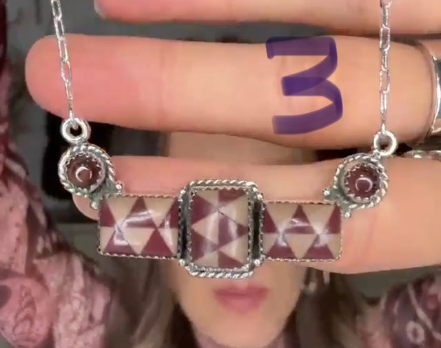 One of A Kind Bambi Checkered Necklaces-Necklaces-Krush Kandy, Women's Online Fashion Boutique Located in Phoenix, Arizona (Scottsdale Area)
