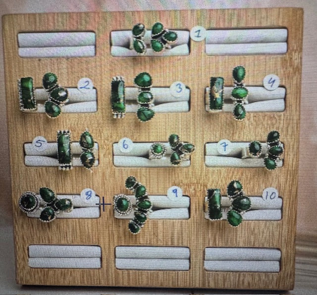 Irish Green Dahlia Rings sno 25-Rings-Krush Kandy, Women's Online Fashion Boutique Located in Phoenix, Arizona (Scottsdale Area)