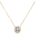 Large Round Circle Cut Sterling Silver Necklace-Necklaces-Krush Kandy, Women's Online Fashion Boutique Located in Phoenix, Arizona (Scottsdale Area)