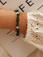 Freshwater Pearl & Malachite Bracelet-Bracelets-Krush Kandy, Women's Online Fashion Boutique Located in Phoenix, Arizona (Scottsdale Area)