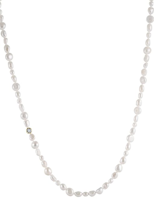 Pearl Geometric Minimalist Beaded Necklace-Necklaces-Krush Kandy, Women's Online Fashion Boutique Located in Phoenix, Arizona (Scottsdale Area)