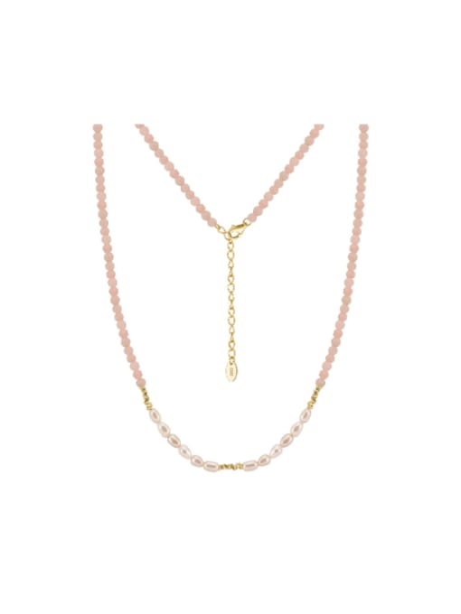Dreamy Pink Natural Stone Bohemian Beaded Necklace-Necklaces-Krush Kandy, Women's Online Fashion Boutique Located in Phoenix, Arizona (Scottsdale Area)